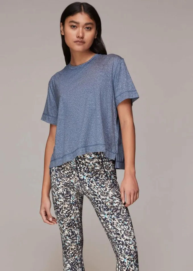 Whistles Ultimate Active Oversized Tee Navy Women Tops