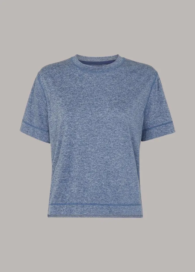 Whistles Ultimate Active Oversized Tee Navy Women Tops