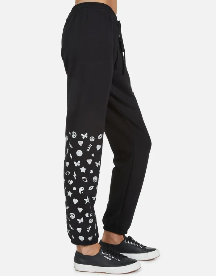 Winslet Elements Lightning Black Women Lauren Moshi Long Sweatpants