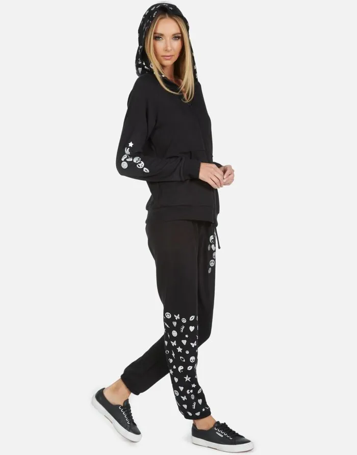 Winslet Elements Lightning Black Women Lauren Moshi Long Sweatpants