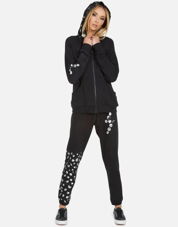 Winslet Elements Lightning Black Women Lauren Moshi Long Sweatpants