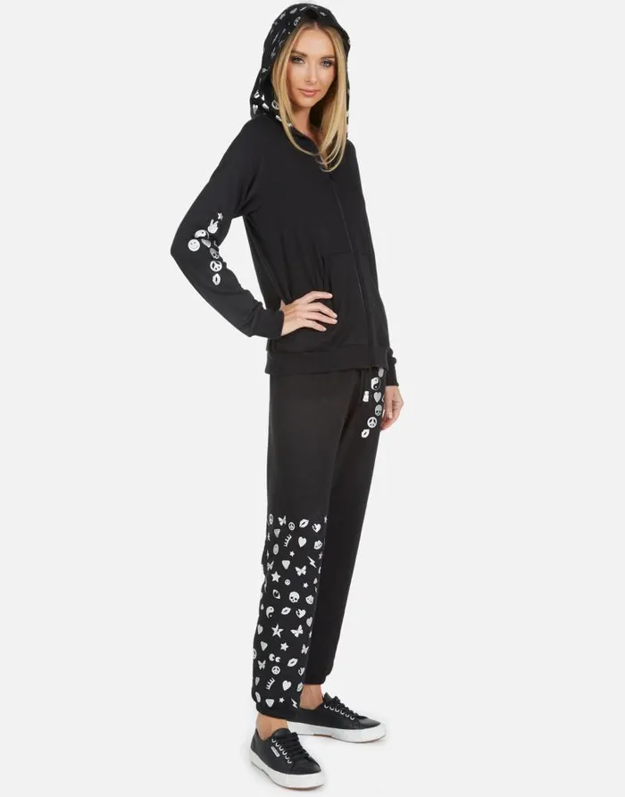 Winslet Elements Lightning Black Women Lauren Moshi Long Sweatpants