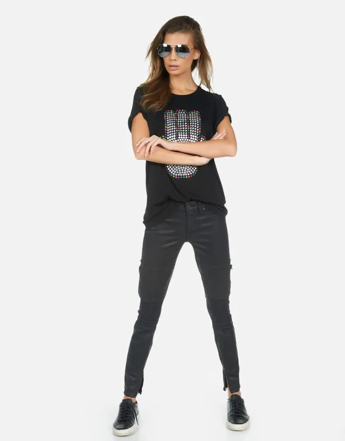 Wolf Hamsa Elements Black Women Lauren Moshi Short Sleeve
