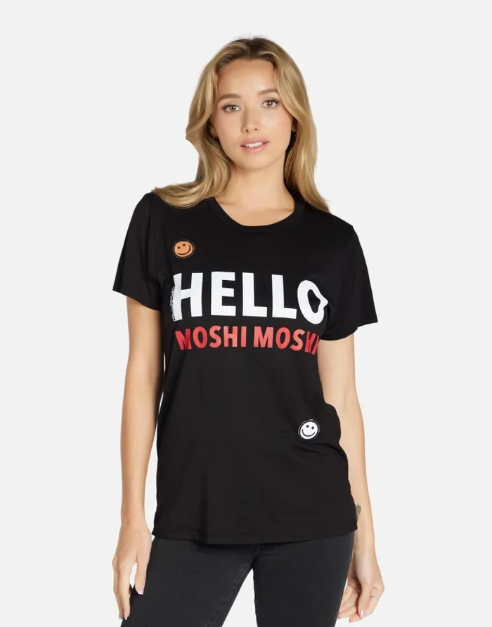 Wolf Hello Moshi Black Women Lauren Moshi Short Sleeve