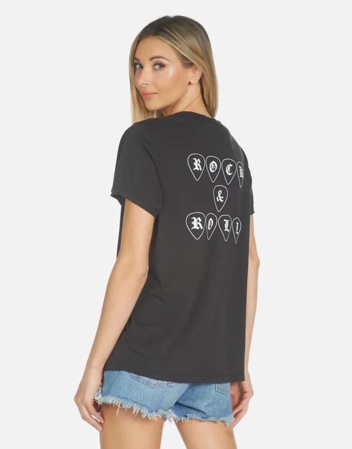 Wolf Music Skull Onyx Women Lauren Moshi Short Sleeve