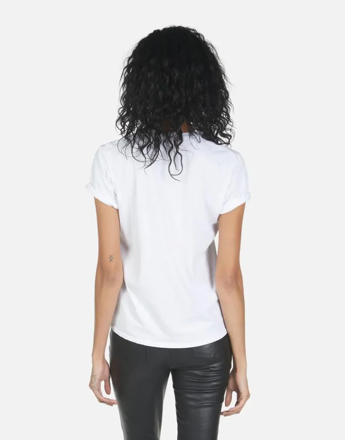 Wolf Peace Love Camel White Women Lauren Moshi Short Sleeve
