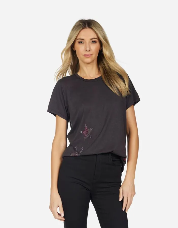 Wolf X Crystal Elements Onyx Women Lauren Moshi Short Sleeve
