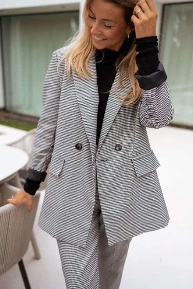 Women039s Clothing Blazers Easy Clothes Houndstooth Memphis Blazer