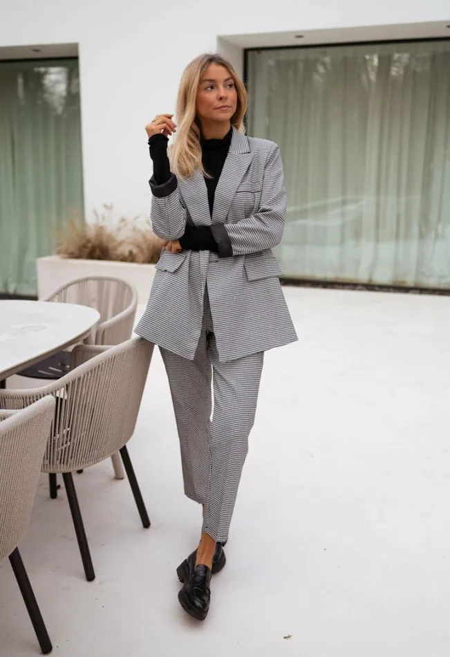 Women039s Clothing Blazers Easy Clothes Houndstooth Memphis Blazer