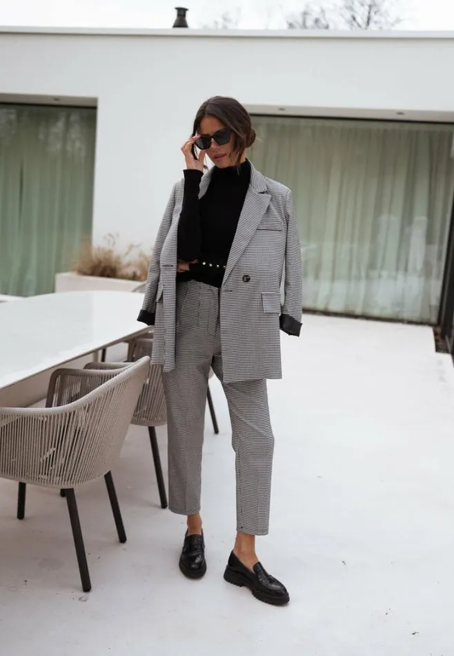 Women039s Clothing Blazers Easy Clothes Houndstooth Memphis Blazer