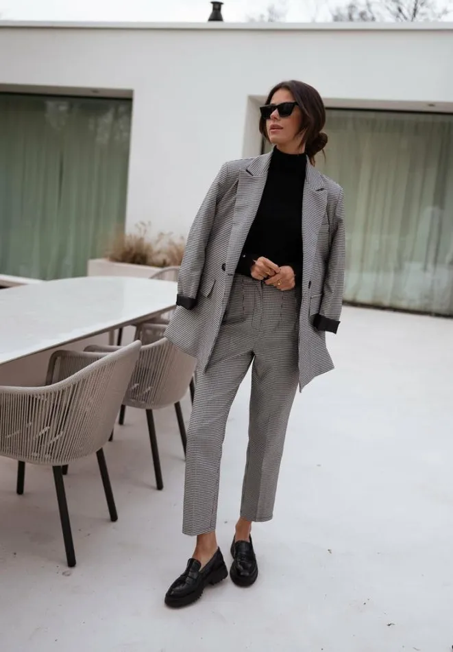 Women039s Clothing Blazers Easy Clothes Houndstooth Memphis Blazer