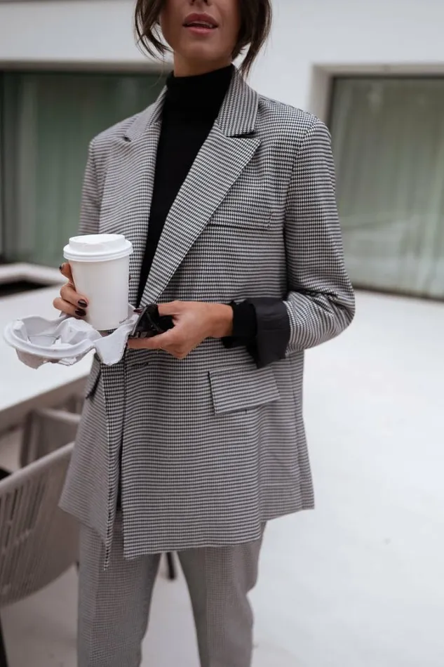 Women039s Clothing Blazers Easy Clothes Houndstooth Memphis Blazer