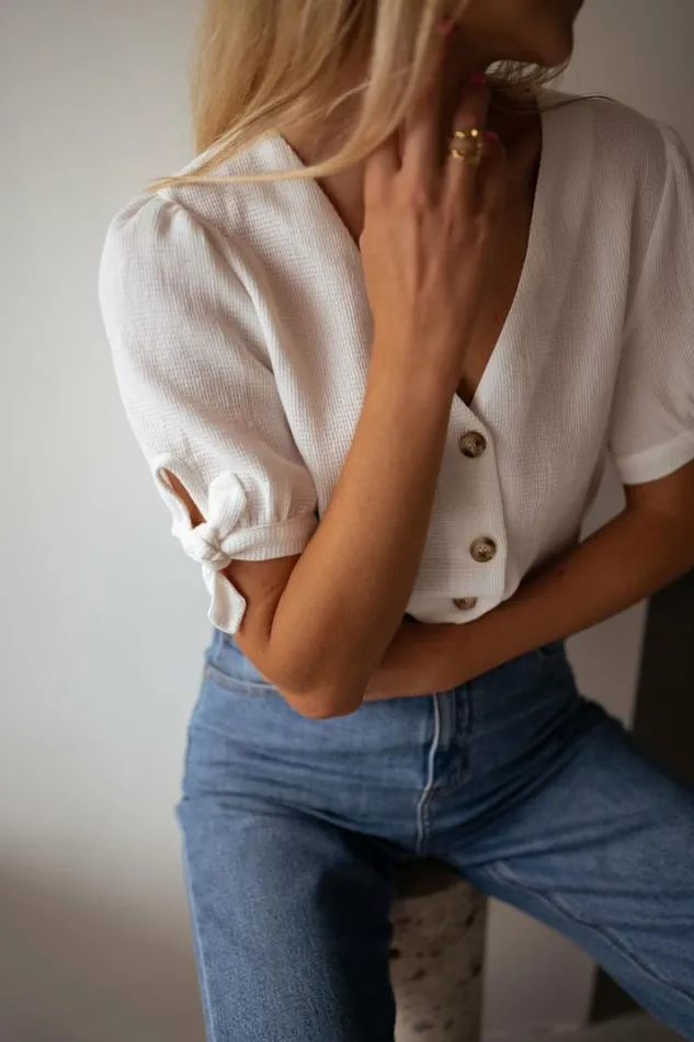 Women039s Clothing Blouses Easy Clothes Ecru Arya Blouse Women039s Clothing Blouses Easy Clothes Ecru Arya Blouse