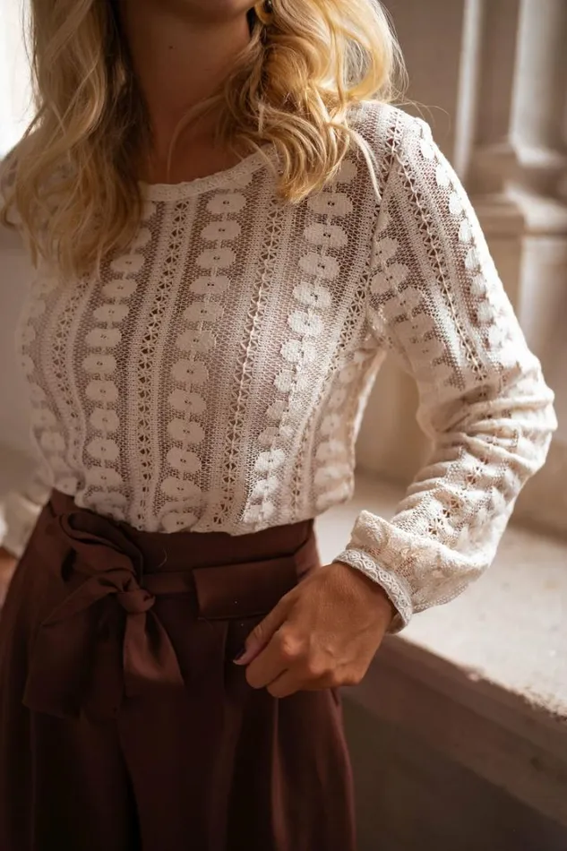 Women039s Clothing Blouses Easy Clothes Ecru Laslo Blouse Ecru