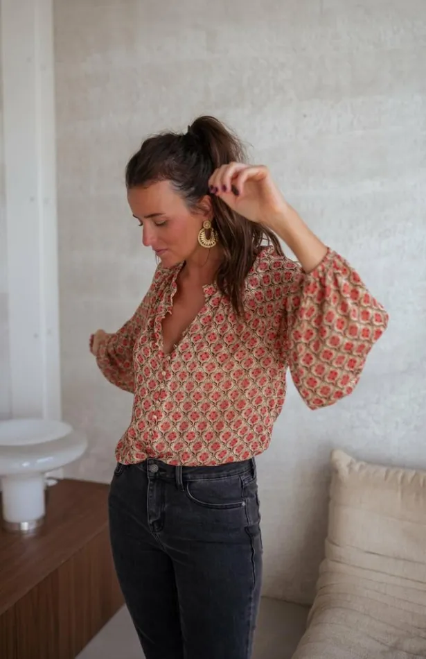 Women039s Clothing Blouses Easy Clothes Patterned Tiffany Blouse