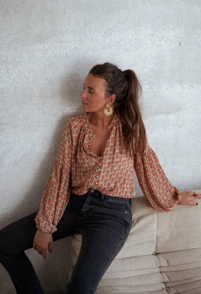 Women039s Clothing Blouses Easy Clothes Patterned Tiffany Blouse
