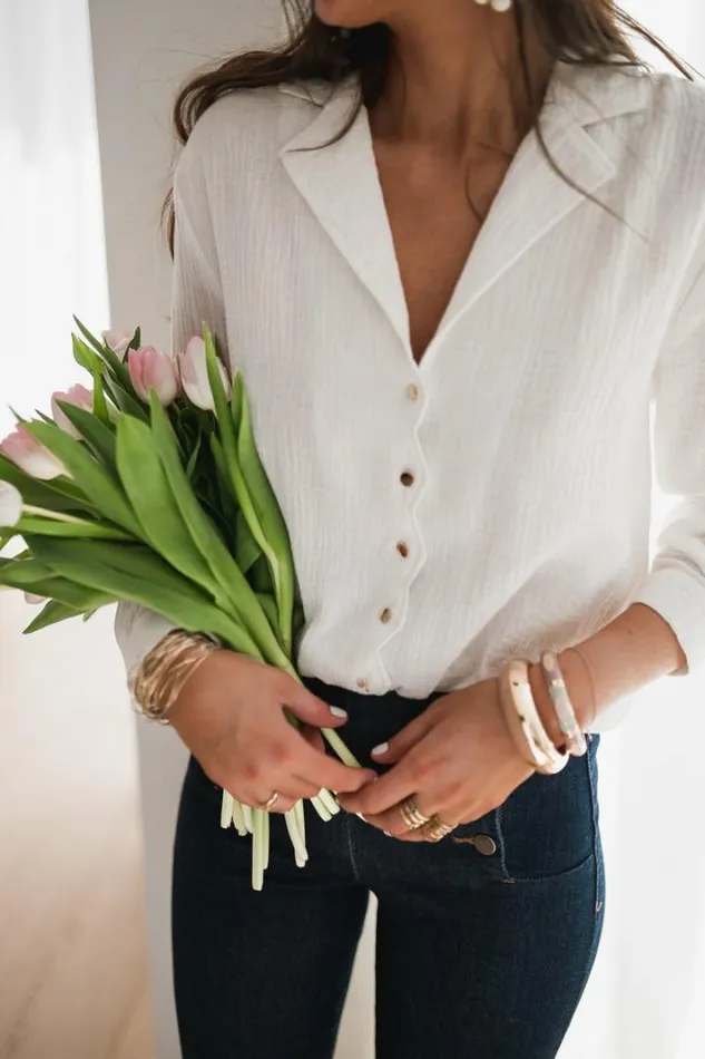 Women039s Clothing Blouses Easy Clothes White Lutece Blouse