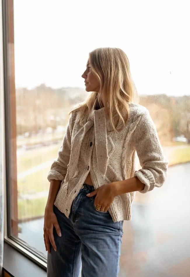 Women039s Clothing Cardigans Easy Clothes Beige Bachir Cardigan Women039s Clothing Cardigans Easy Clothes Beige Bachir Cardigan