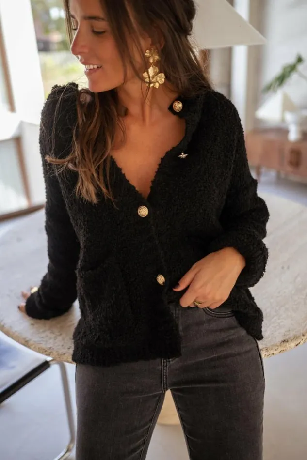 Women039s Clothing Cardigans Easy Clothes Black Charly Cardigan