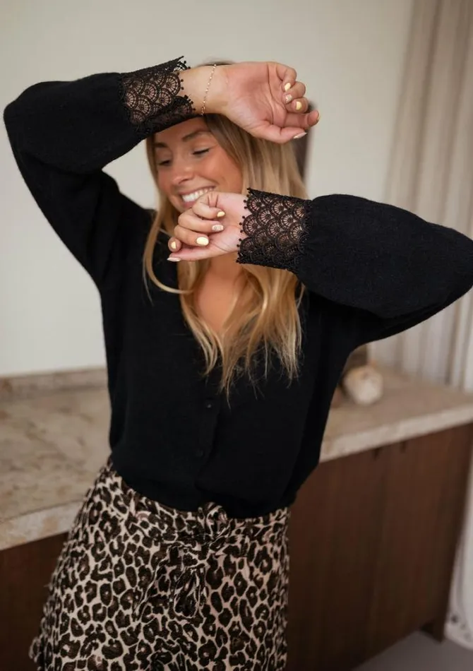 Women039s Clothing Cardigans Easy Clothes Black Lace Baltha Cardigan
