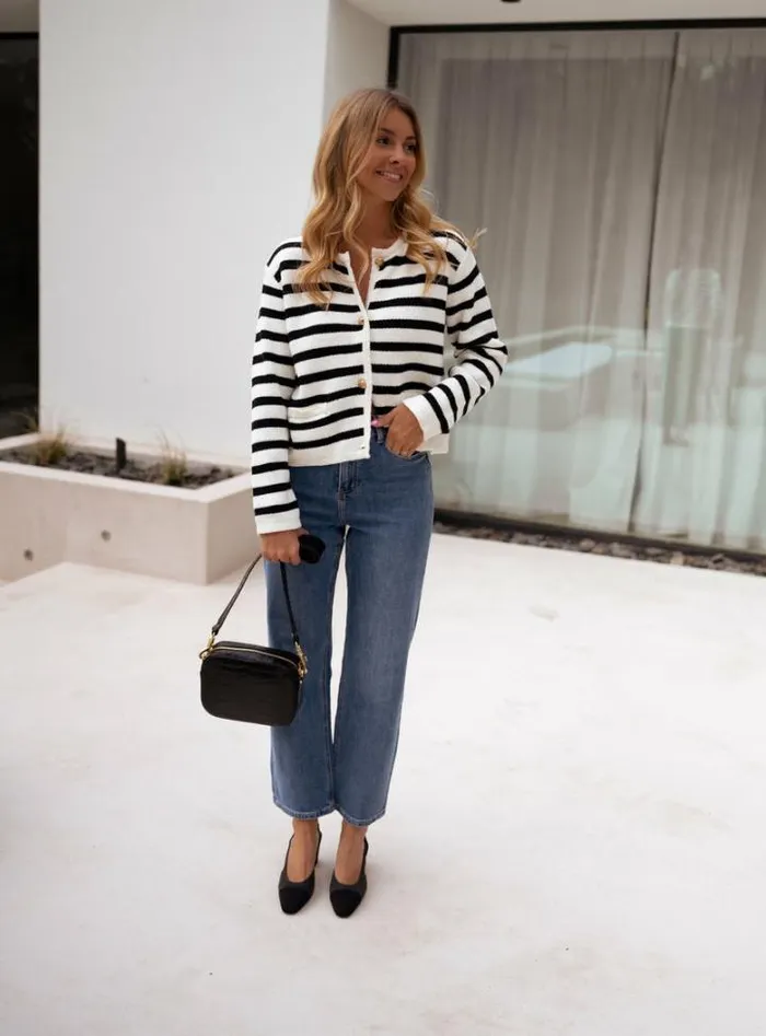 Women039s Clothing Cardigans Easy Clothes Striped Jeanne Cardigan Women039s Clothing Cardigans Easy Clothes Striped Jeanne Cardigan