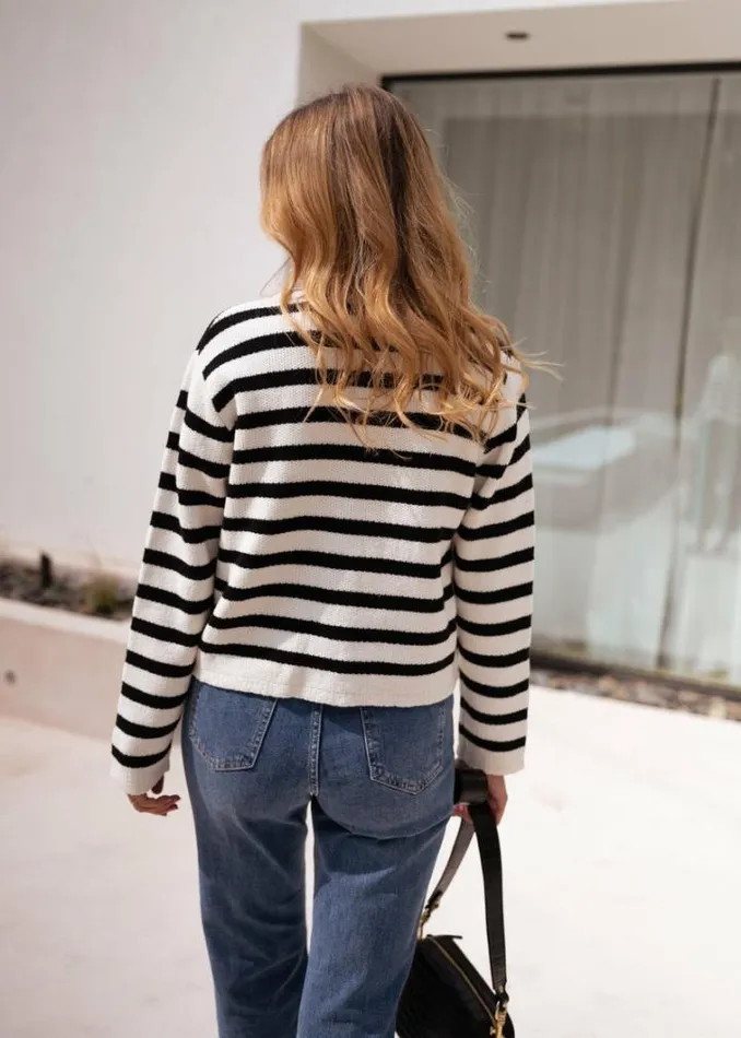 Women039s Clothing Cardigans Easy Clothes Striped Jeanne Cardigan Women039s Clothing Cardigans Easy Clothes Striped Jeanne Cardigan