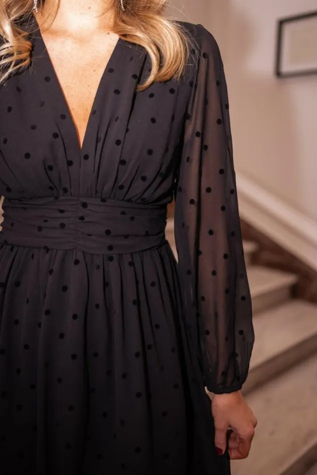 Women039s Clothing Dresses Easy Clothes Black Polka Dot Denise Dress