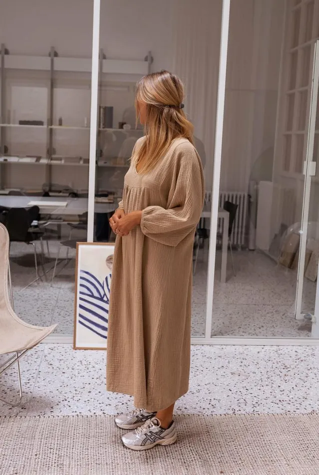 Women039s Clothing Dresses Easy Clothes Camel Nolan CottonGauze Dress Camel Women039s Clothing Dresses Easy Clothes Camel Nolan CottonGauze Dress Camel
