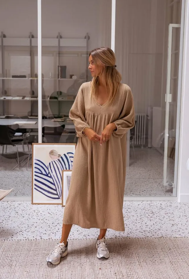 Women039s Clothing Dresses Easy Clothes Camel Nolan CottonGauze Dress Camel Women039s Clothing Dresses Easy Clothes Camel Nolan CottonGauze Dress Camel