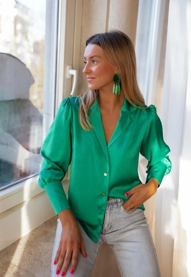 Women039s Clothing Shirts Easy Clothes Green Cuba Shirt Green