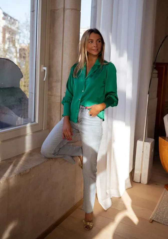 Women039s Clothing Shirts Easy Clothes Green Cuba Shirt Green