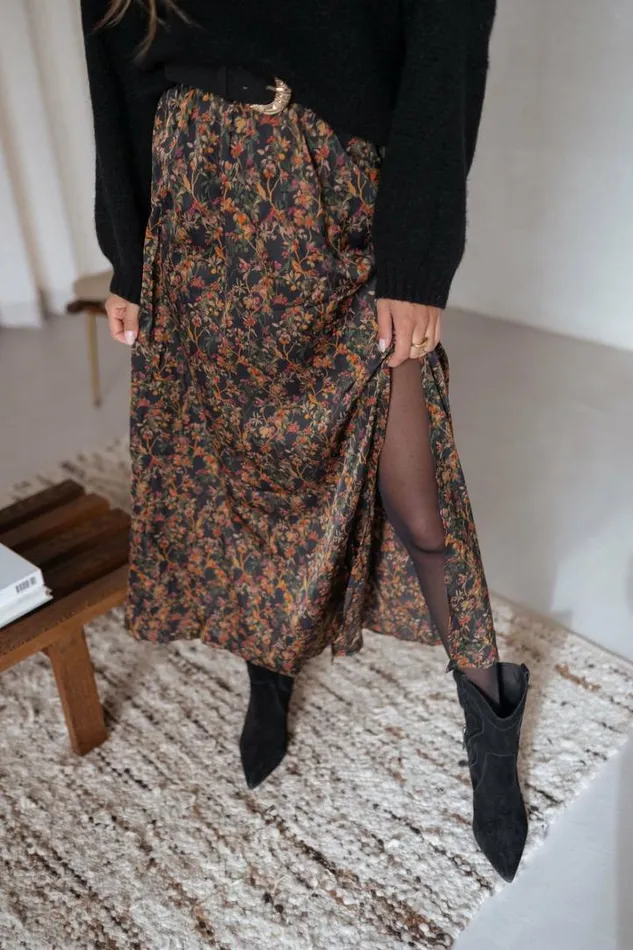 Women039s Clothing Skirts Easy Clothes Black Bridget Floral Skirt Women039s Clothing Skirts Easy Clothes Black Bridget Floral Skirt