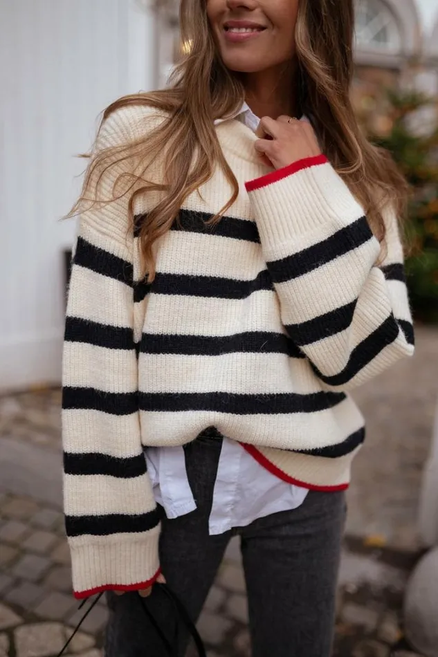 Women039s Clothing Sweaters Easy Clothes Ariba Sweater With Lines