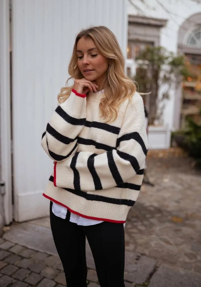 Women039s Clothing Sweaters Easy Clothes Ariba Sweater With Lines Women039s Clothing Sweaters Easy Clothes Ariba Sweater With Lines