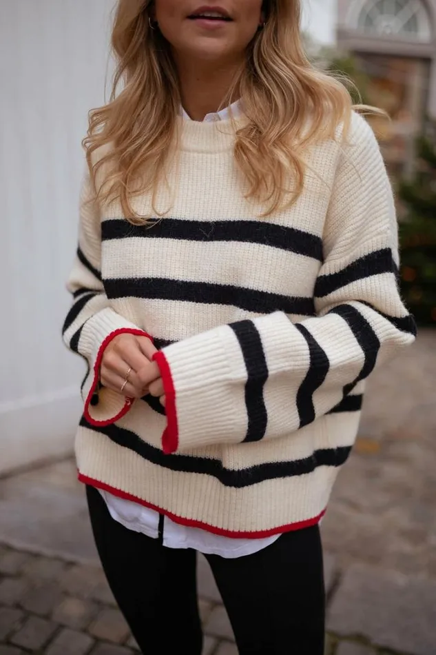 Women039s Clothing Sweaters Easy Clothes Ariba Sweater With Lines Women039s Clothing Sweaters Easy Clothes Ariba Sweater With Lines