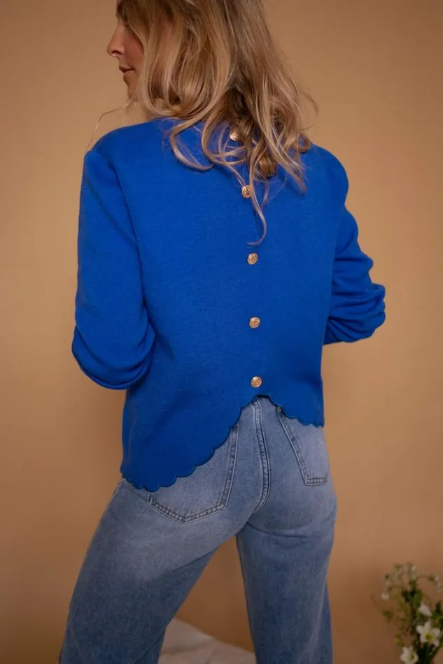 Women039s Clothing Sweaters Easy Clothes Blue Bess Sweater Blue