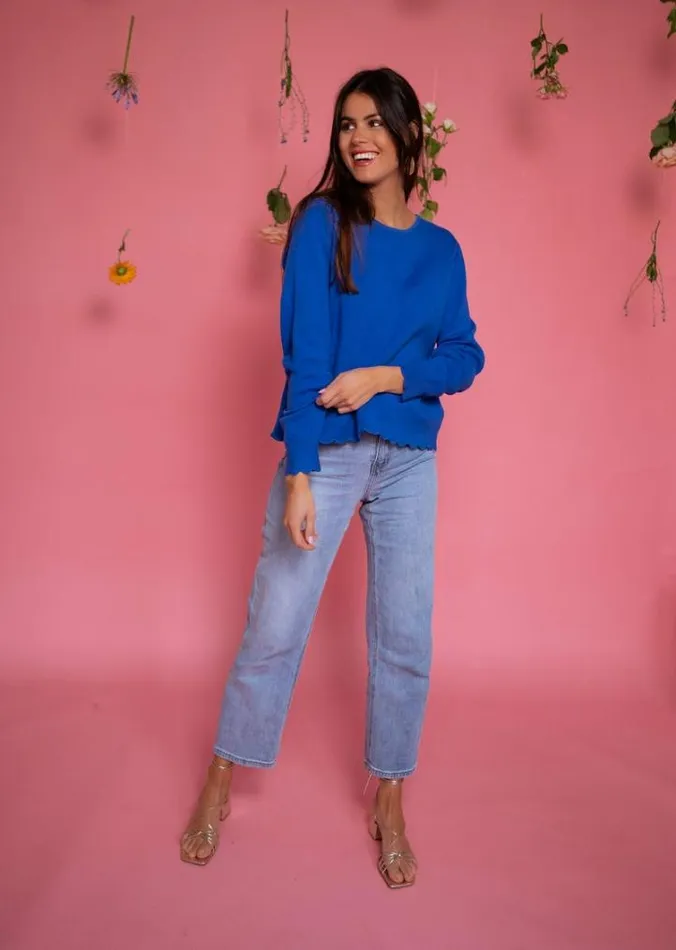 Women039s Clothing Sweaters Easy Clothes Blue Bess Sweater Blue