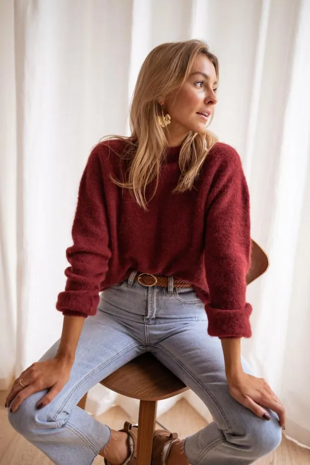 Women039s Clothing Sweaters Easy Clothes Brick Delya Sweater Brick