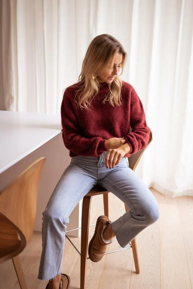 Women039s Clothing Sweaters Easy Clothes Brick Delya Sweater Brick
