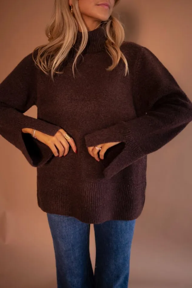 Women039s Clothing Sweaters Easy Clothes Chocolate Aurele Sweater
