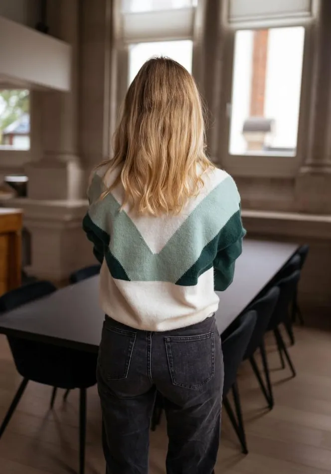 Women039s Clothing Sweaters Easy Clothes Green And Ecru Neve Sweater Green and Ecru Women039s Clothing Sweaters Easy Clothes Green And Ecru Neve Sweater Green and Ecru