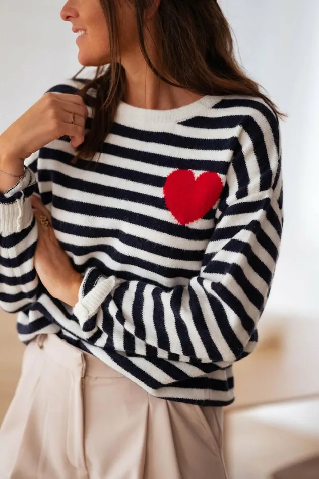 Women039s Clothing Sweaters Easy Clothes Maryline Sweater With Lines