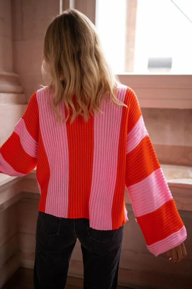 Women039s Clothing Sweaters Easy Clothes Pink And Orange Masson Sweater Pink and Orange Women039s Clothing Sweaters Easy Clothes Pink And Orange Masson Sweater Pink and Orange
