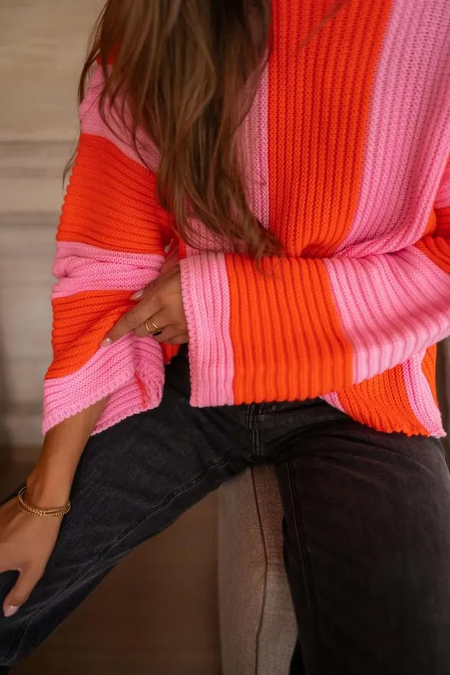 Women039s Clothing Sweaters Easy Clothes Pink And Orange Masson Sweater Pink and Orange Women039s Clothing Sweaters Easy Clothes Pink And Orange Masson Sweater Pink and Orange