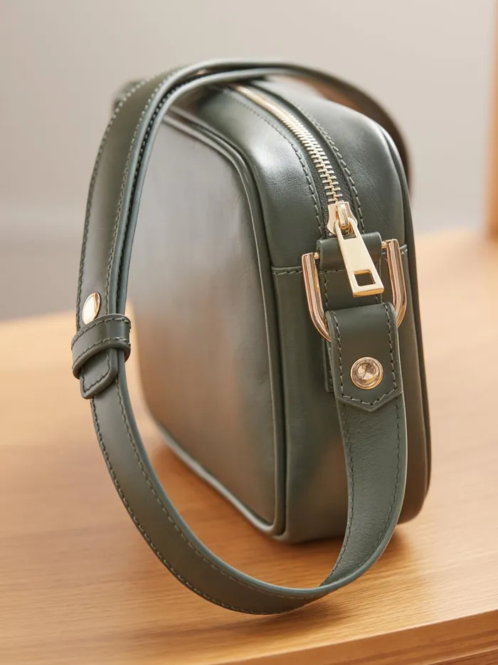 Women Accessories Cyrillus Camera Bag 8211 The Small Leather Goods Collection Vert