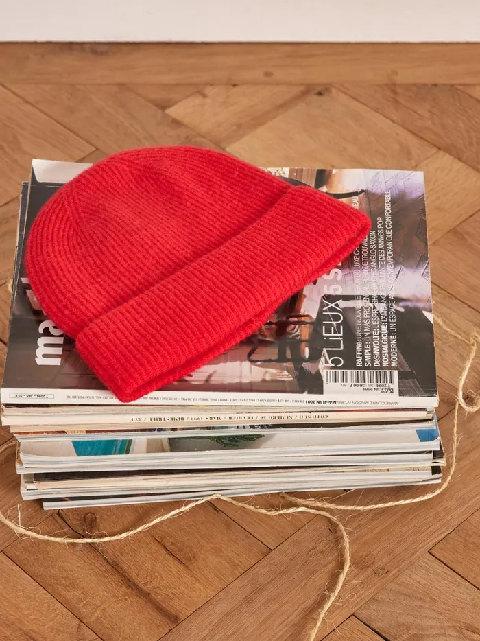 Women Accessories Cyrillus Wool And Cashmere Beanie Rouge