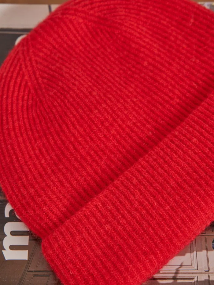Women Accessories Cyrillus Wool And Cashmere Beanie Rouge