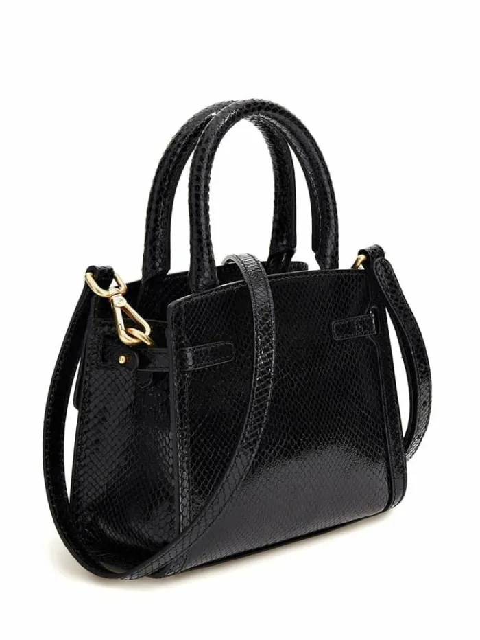 Women Accessories Marciano Cristina Small Leather Satchel Black Floral Print Women Accessories Marciano Cristina Small Leather Satchel Black Floral Print