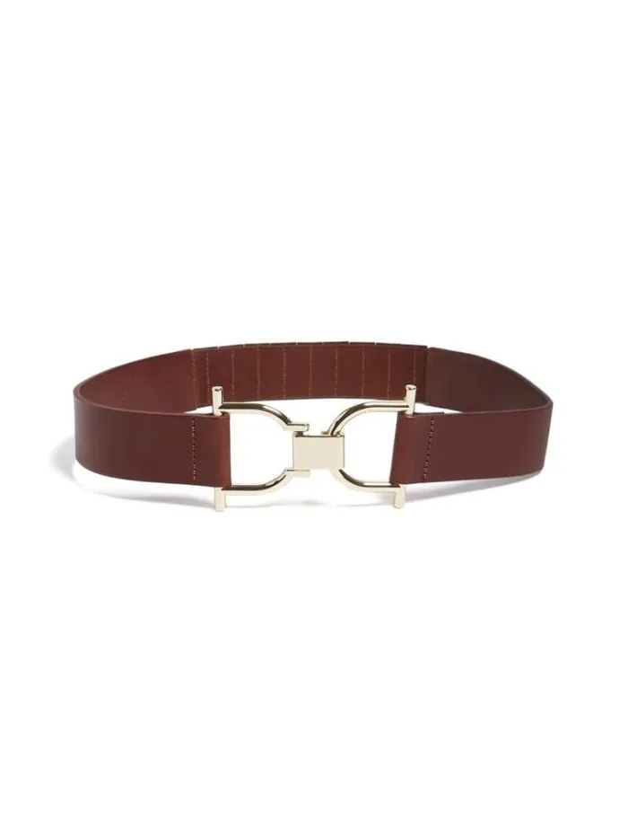 Women Accessories Marciano Interlocked Leather Waist Belt Nude Women Accessories Marciano Interlocked Leather Waist Belt Nude