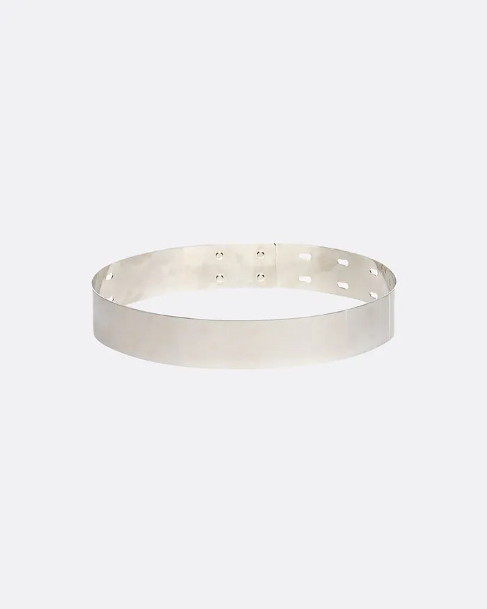 Women Accessories Safiyaa Ilaria Metal Waist Belt in Silver